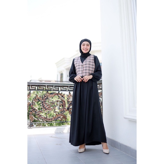 NEW AMY MAXI - Dress Vest (bisa lepas pasang) Ld 104 Pjg 132-Black A