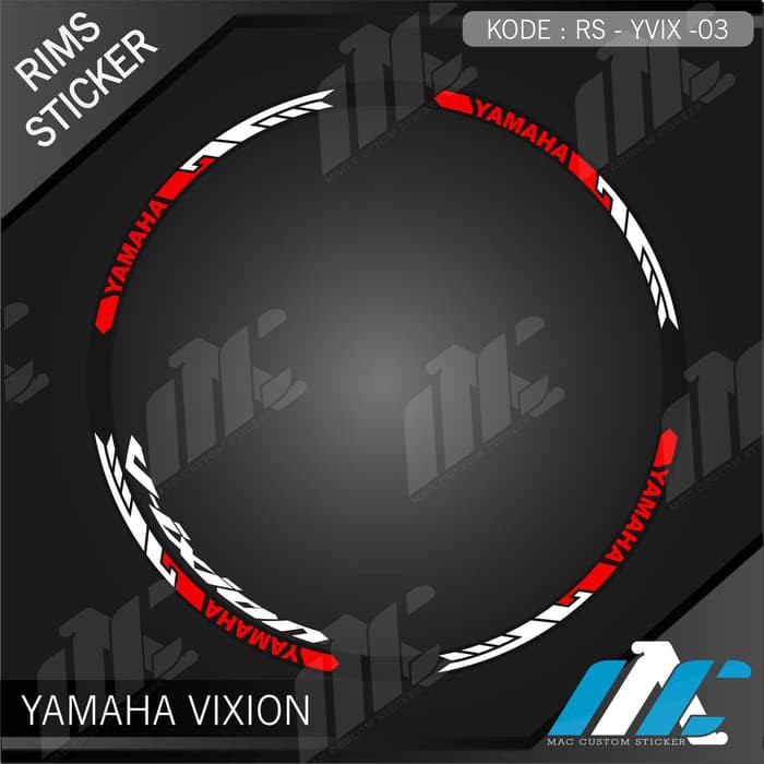 YVIX 03 - LIST VELG YAMAHA VIXION - STIKER STICKER LIS VELG VIXION