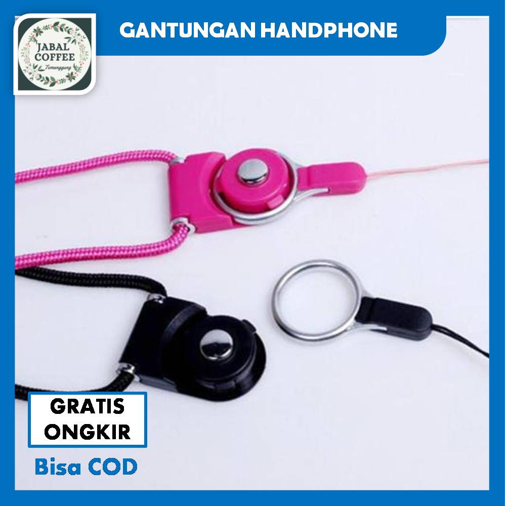 Kalung HP 2in1 Putar Import / Kalung Tali 2in1 Gantungan HP / Kalung Tali ID Card / Tali HP Strap