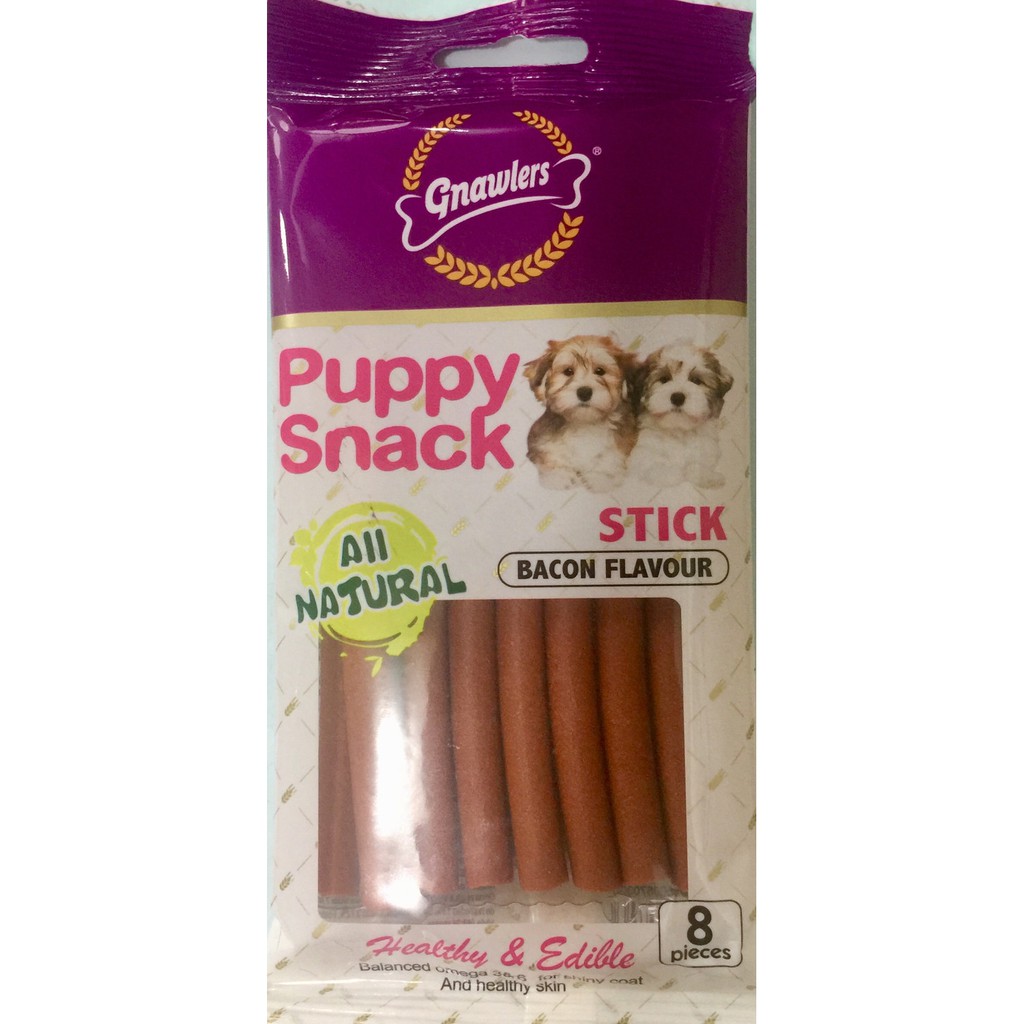 05703 Gnawlers Puppy Snack Stick Bacon 8pcs