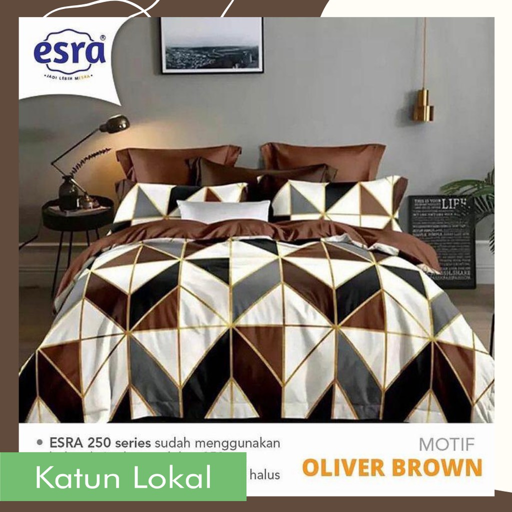 Bahan Kain Sprei Katun Lokal Esra Motif Oliver