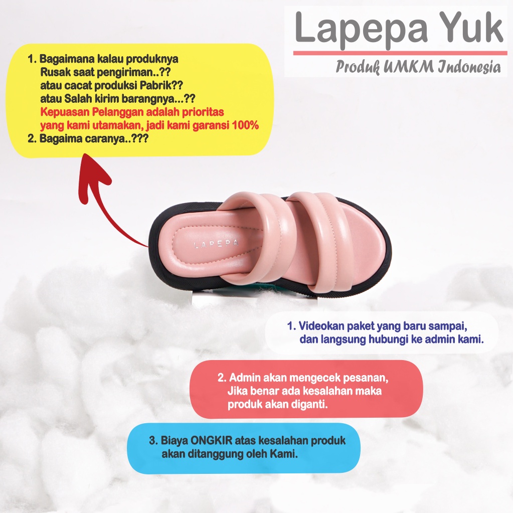 LAPEPA YUK - Sandal Platform Anak Perempuan Usia 2 sampai 10 Tahun ZOYA KIDS  Sendal Anak cewek Wedges Wanita Empuk Model Silang Warna LIGHT SALEM Pink Ban dua Lucu Cantik cewe Slop Usia Umur 3 4 5 6 7 8 9 thn Tahun Premium Ori Original Mall Official Stor