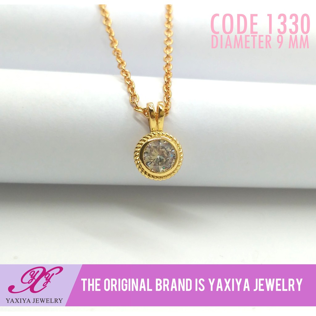 

Liontin Emas permata Perhiasan imitasi Gold 18k Yaxiya Jewelry 1330
