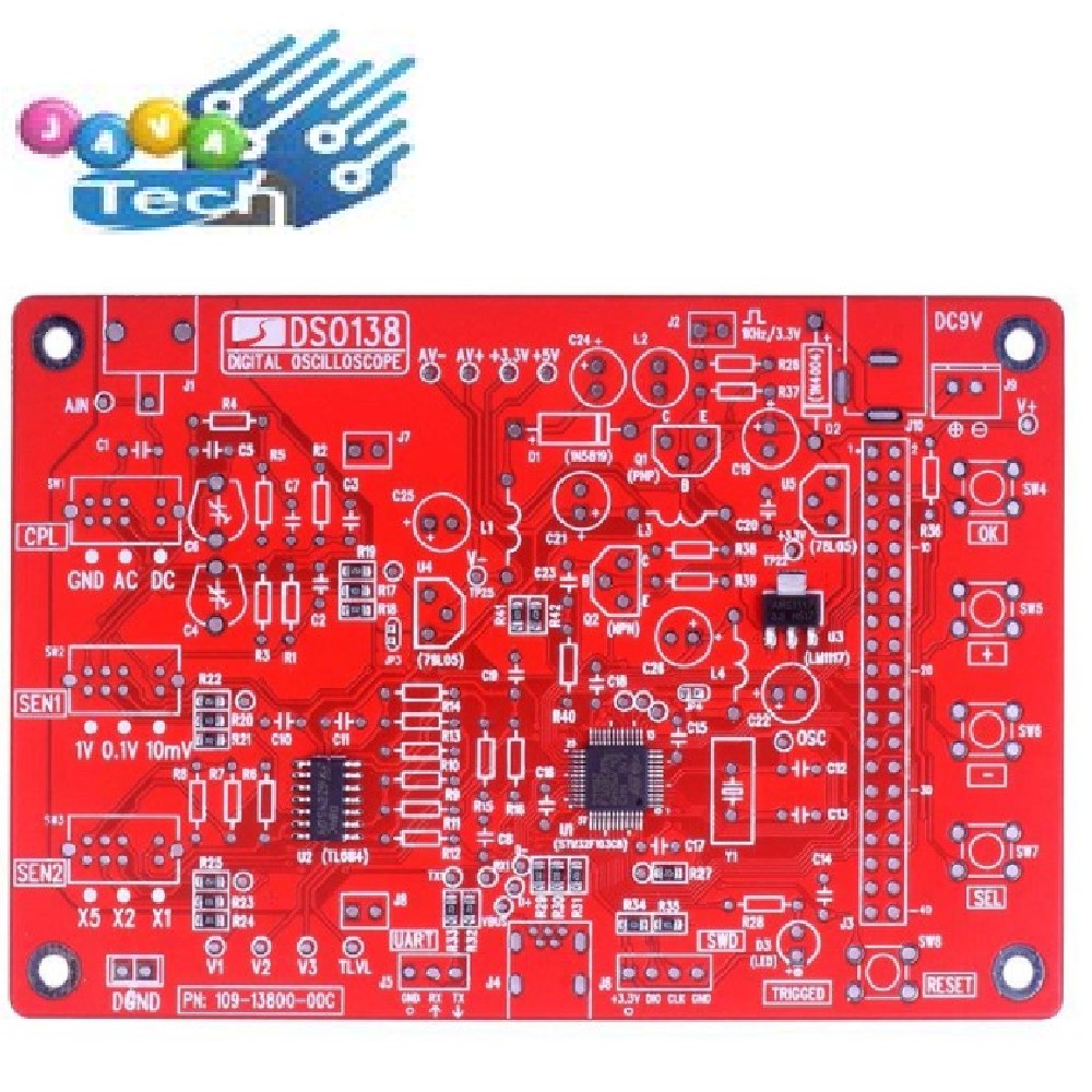 DSO138 Mini Oscilloscope DIY Kit 2.4 Inch TFT Alat Diagnostik Portabel