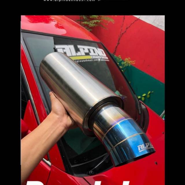 Knalpot mobil@Alpino exhaust S02 biru permanen
