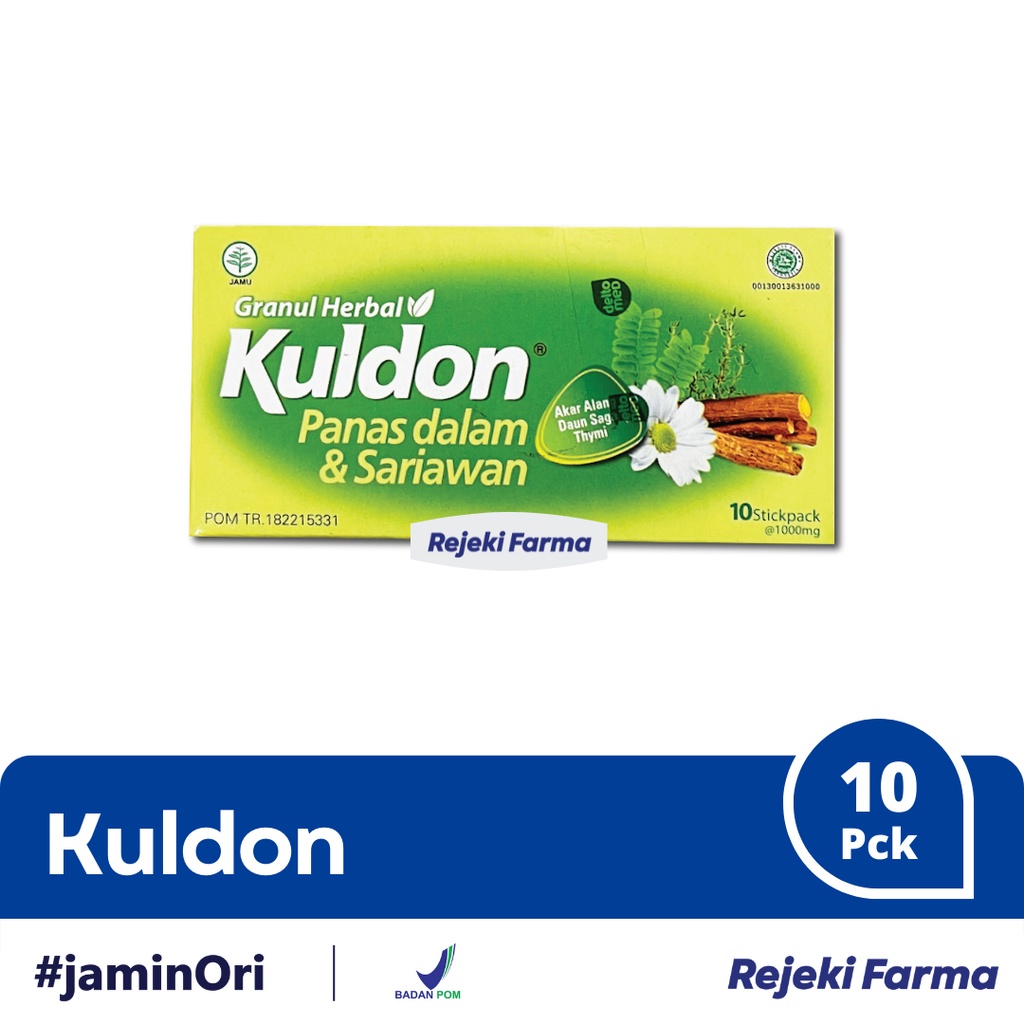 Kuldon Granul Herbal Box 10 StickPack Sachet - Panas Dalam & Sariawan