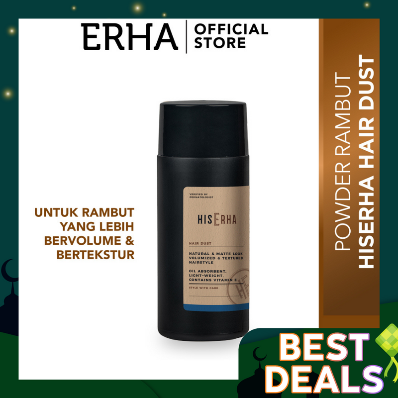 HIS ERHA Hair Dust 12g Powder Hairstyling Rambut Shopee Indonesia