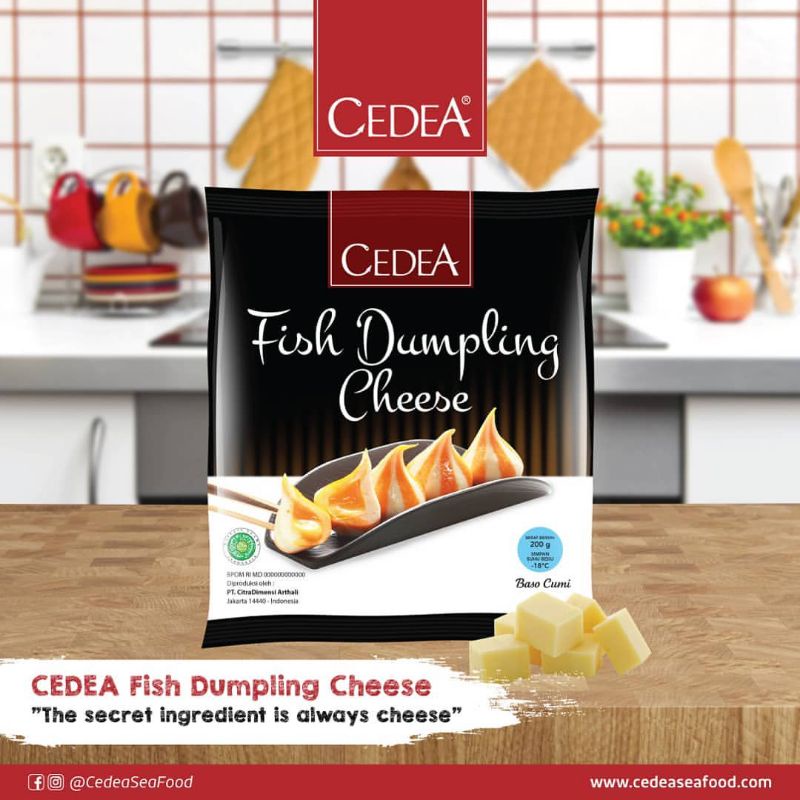 CEDEA Fish Dumpling Cheese Keju 200 g Halal | Shabu shabu Tomyam