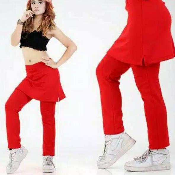 ☄ Celana Senam Rok/aerobik Rok Merah ➲