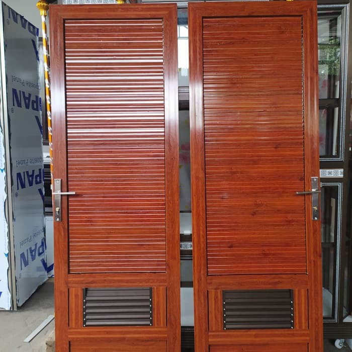 PINTU KAMAR MANDI MINIMALIS MODERN ALUMINIUM MURAH JATI