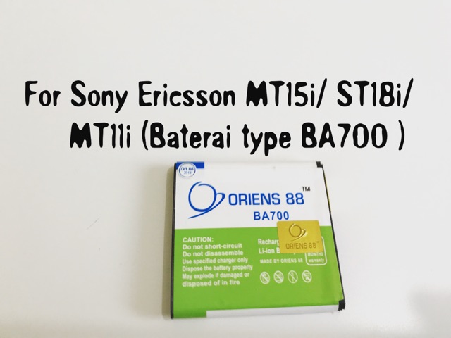 (P) Baterai batre battery Sony Experia Neo / Pro / Ray /  MT15i / BA700 double power/IC