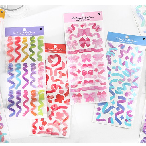 

Sticker / Stiker Polco Polaroid Deco Pita Ribbon Bintang Pastel