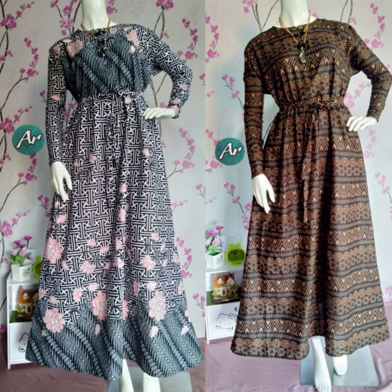 gamis batik terbaru jumbo ld140
