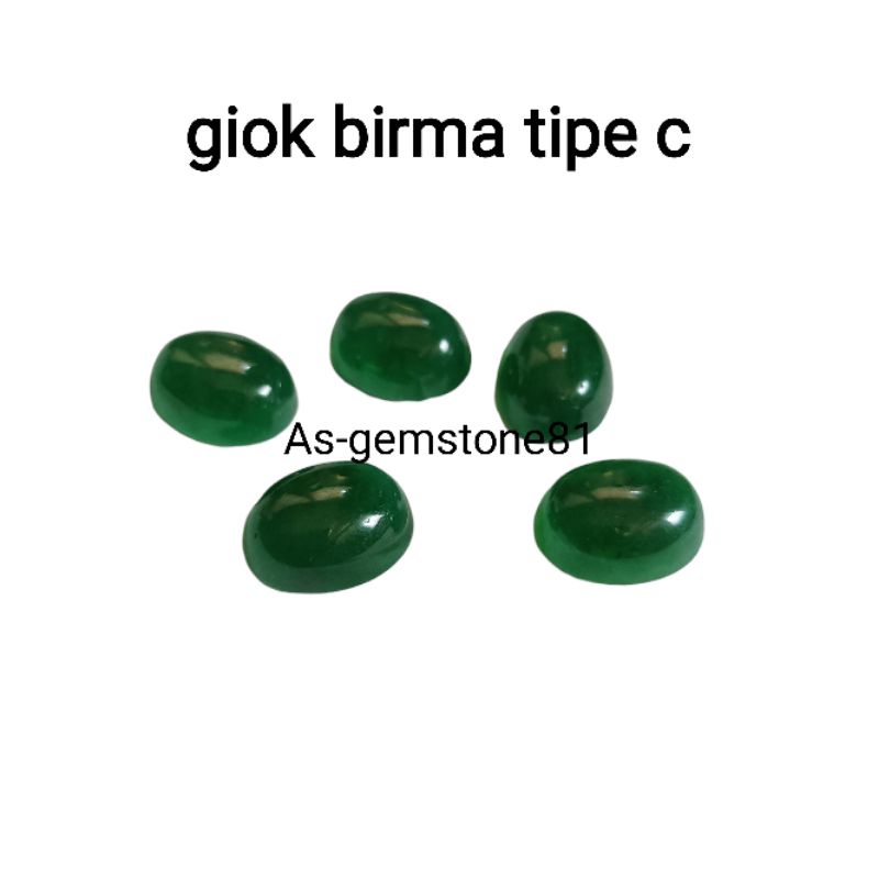 Giok birma tipe c cluster body glass