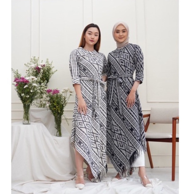 GAMIS LANCIP DRESS KONDANGAN TENUN KEISHAN.ID