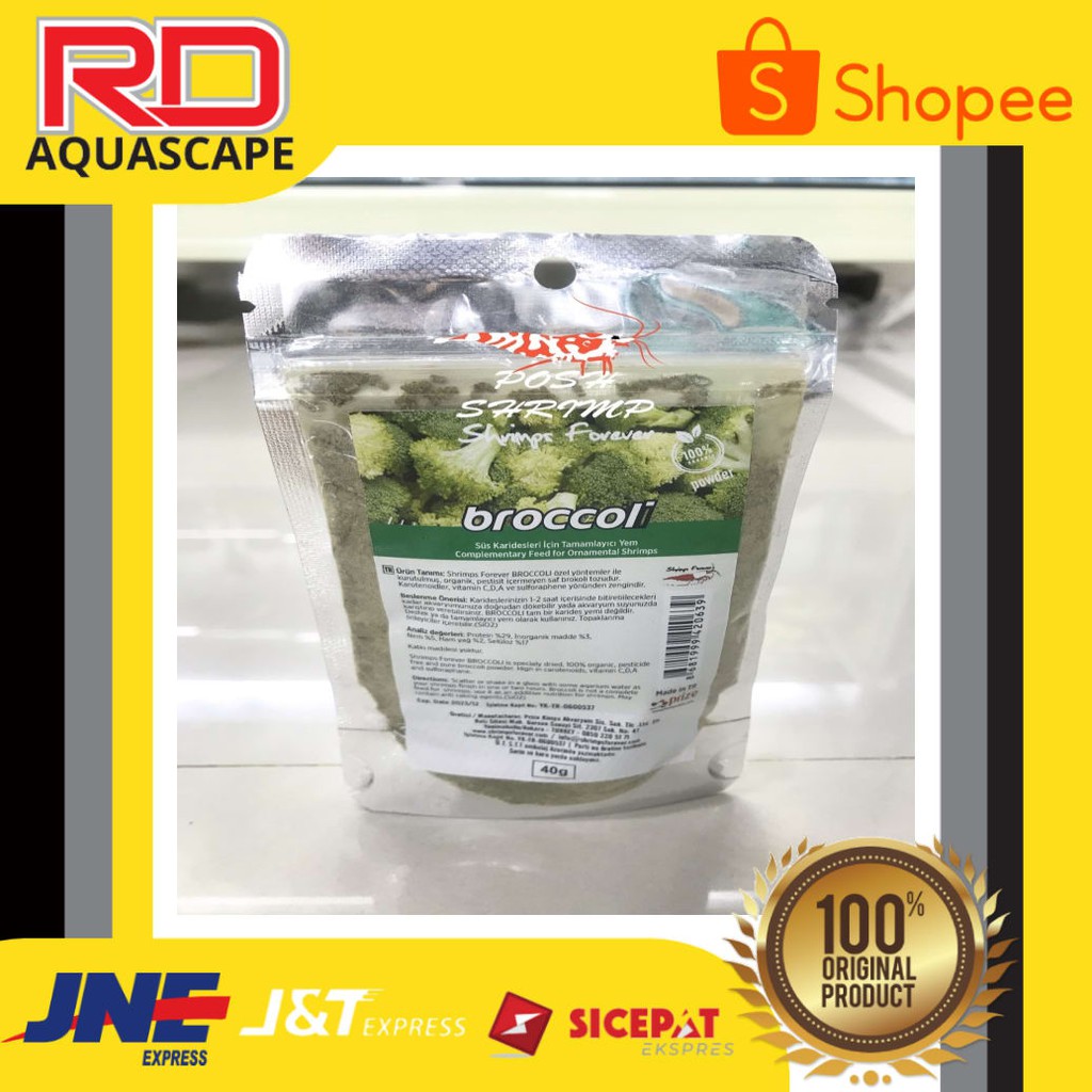 

Shrimp Forever Natural Broccoli Powder / Shrimp Food ORIGINAL-GARANSI
