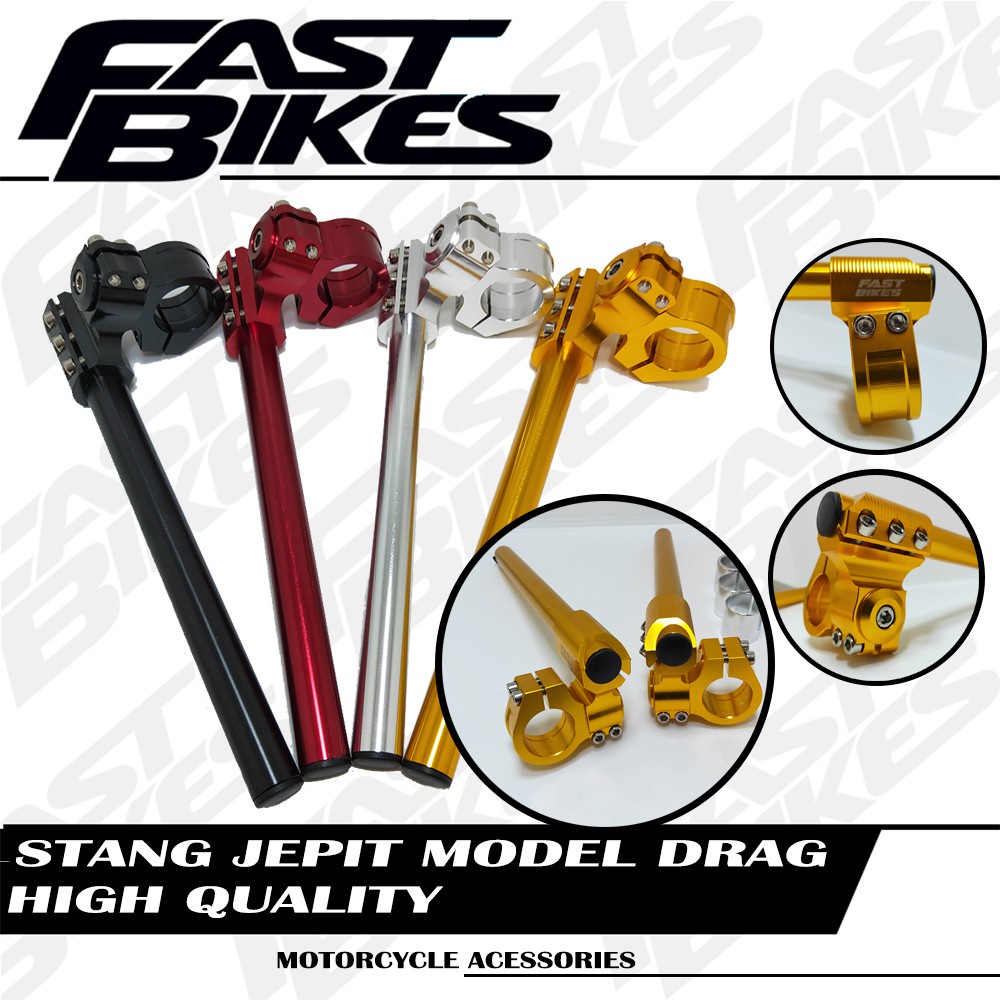 STANG JEPIT DRAG 45 DERAJAT MODEL STIR KTC FULL CNC CLIP ON FB 3004A motor