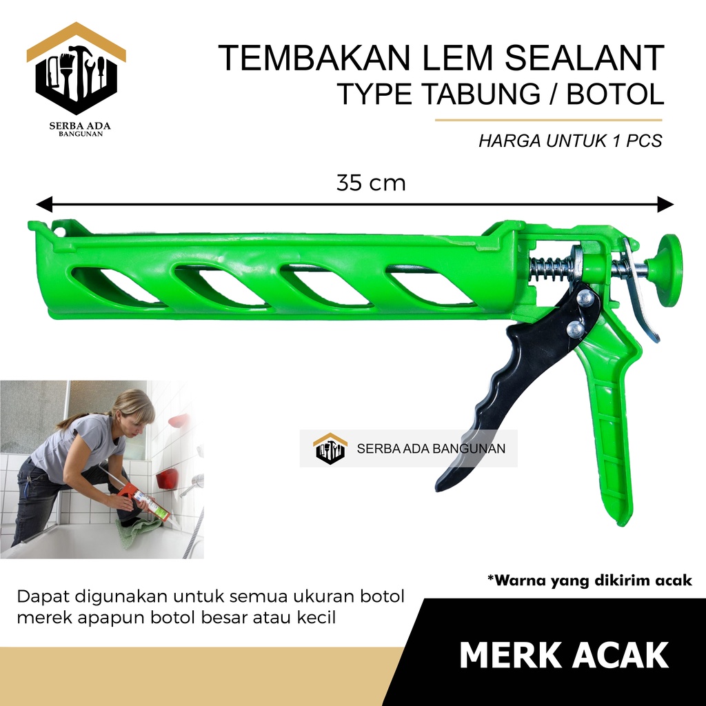 TEMBAKAN LEM PVC SUPER PREMIUM TEBAL UTK LEM SEALANT BOTOL SILICONE KACA PLASTIK PVC DLL /GUN