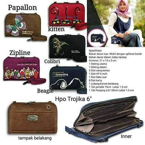 Tas Selempang Wanita Trojika Hpo 6 / Grosir Tas Handmade Etnik Murah / Tas Wanita Bordir