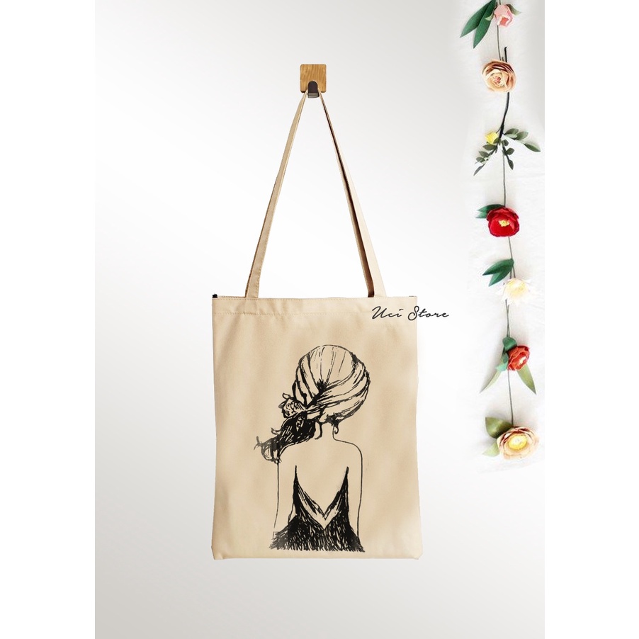 ( PAKAI RESLETING ) tote bag wanita varian warna [Toko UCI]