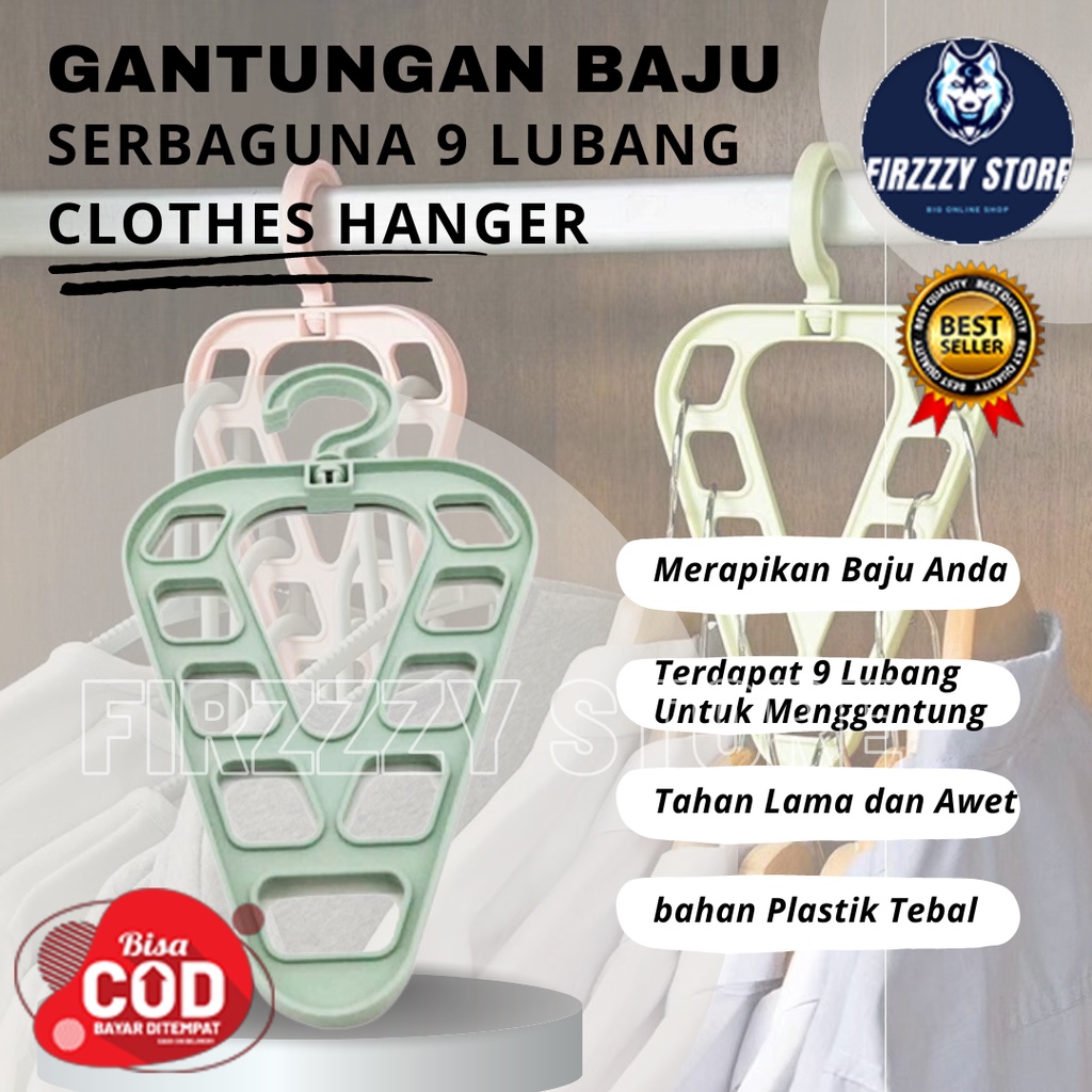 Gantungan Baju Serbaguna 9 Lubang Clothes Hanger