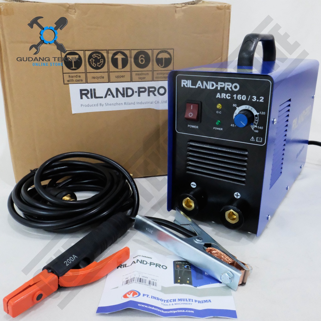 Mesin Las Riland ARC 160/3.2 1 Phase / Trafo Las Inverter Riland ARC160 MMA