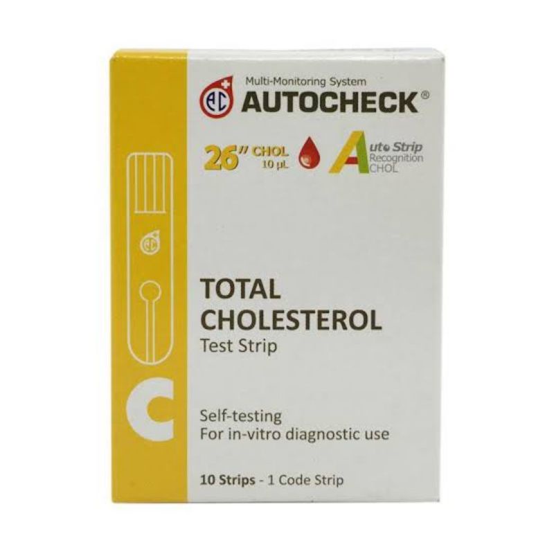 Strip Autocheck Cholesterol/ Kolesterol Refill Isi 10