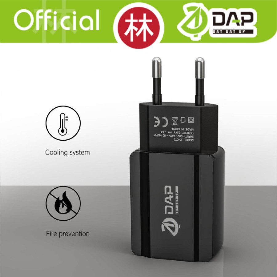 DAP D-CT2 Travel Charger Dual Port Output 2.4A