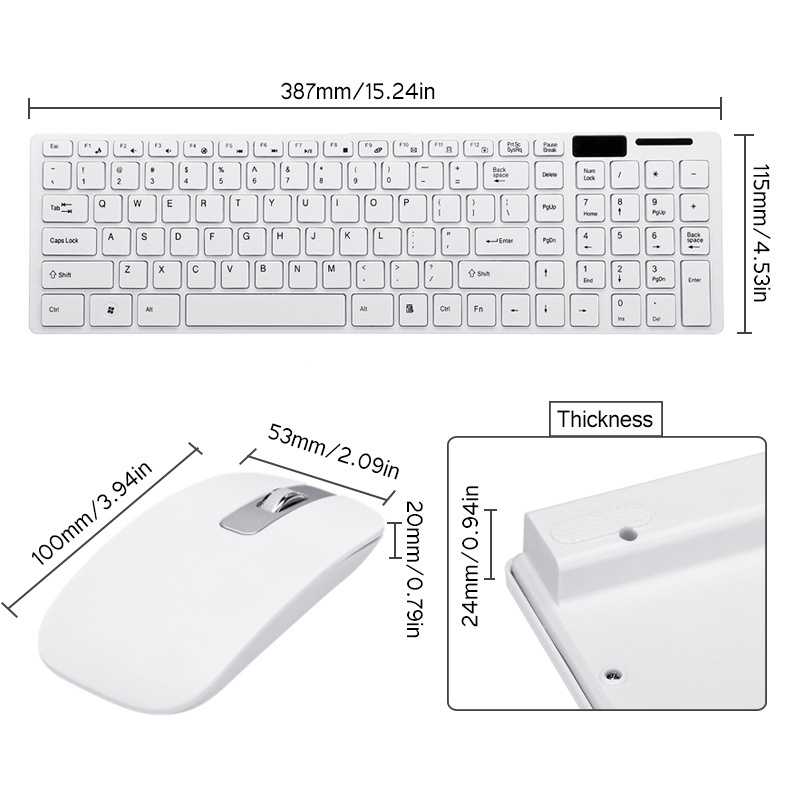 Dotda Wireless Keyboard Mouse Combo 2.4G - JP115