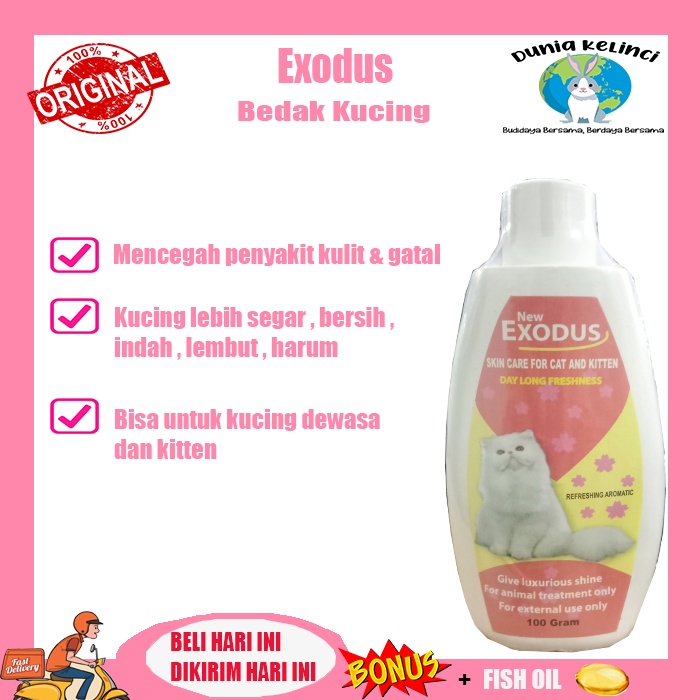 BEDAK KUCING EXODUS SKIN CARE DAY LONG FRESHNESS WANGI FRESH