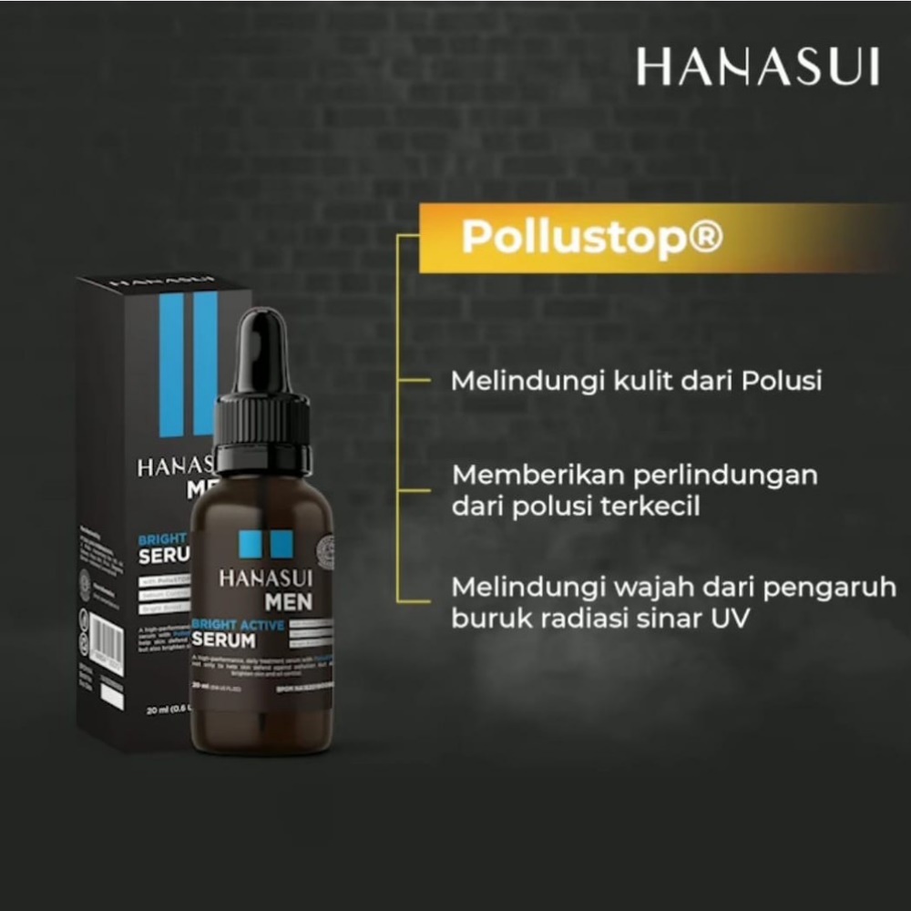 HANASUI Men Serum Bright Active - 20ml / Serum Wajah Pria/ Mencerahkan wajah