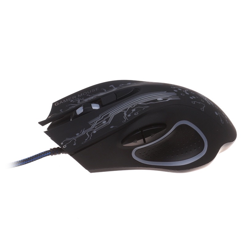 iMice Mouse Gaming USB 3200 DPI dengan LED RGB - X9 - Black