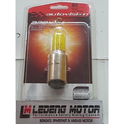 Bohlam BA20D Autovision All Weather Lampu Motor Vespa Thunder Kymco