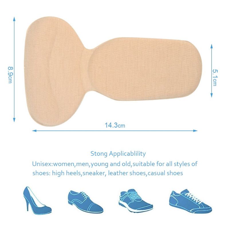 Insole Tumit Anti Lecet T-shape / Bantalan Sepatu Bagian Tumit Belakang