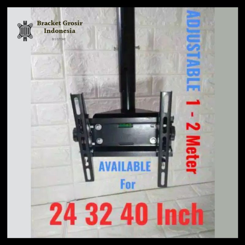 Bracket TV Gantung 24 28 29 32 40 Inch Water Pass 2 Meter