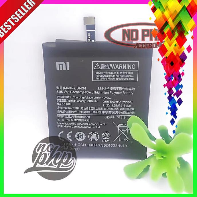 PROMO BATERAI XIAOMI REDMI 5A BN34 ORIGINAL BATERAI BN34 BERKUALITAS
