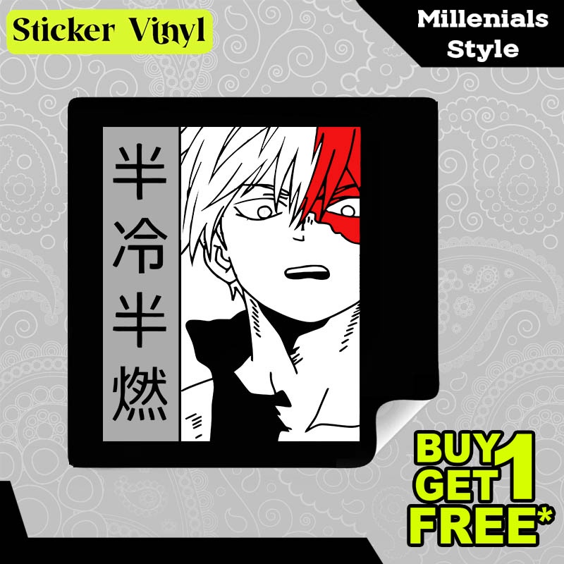 

Stiker Sticker Boku No Hero Academia Inspired Todoroki Shoto Desain Keren dan Kekinian Aesthetic Bahan Vinyl Satuan Anti Air