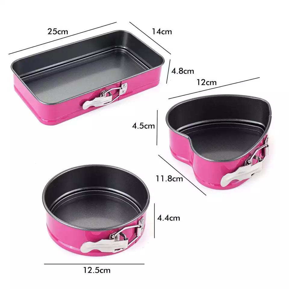 Set Loyang Alat Cetakan Kue 3 in 1 / Mini Cake Mold 3 in 1