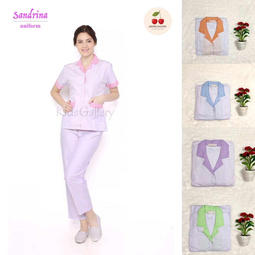 [Sandrina] Baju seragam suster (celana panjang)/ Baju baby sitter/ Baju nanny