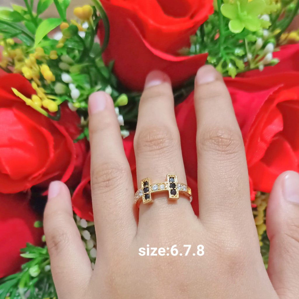 Cincin Dewasa Permata Zircon Perhiasan Wanita Simpel (COD)