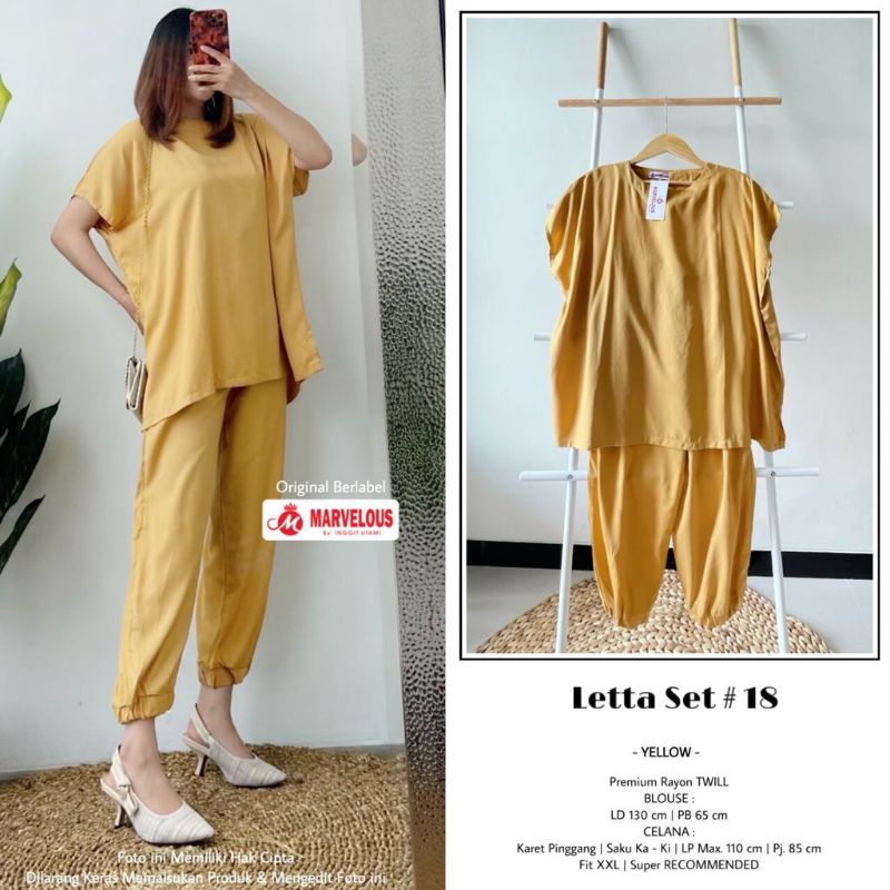 letta set #18 set wanita bahan katun by marvelous