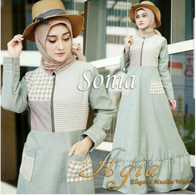 Ruairu MAXI SONIA DRESS GAMIS 3 WARNA Murah