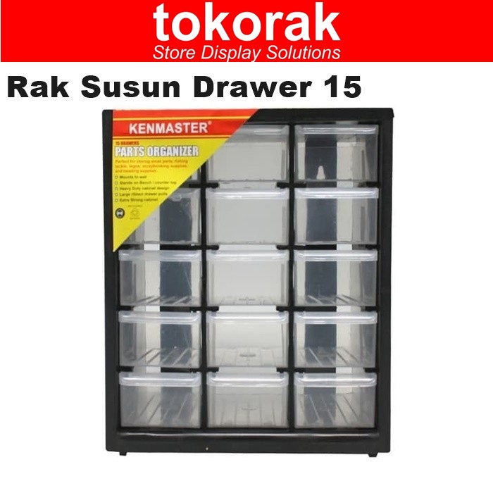 KENMASTER RAK SPARE PART LACI DRAWER 15 SUSUN - SLOT KOTAK