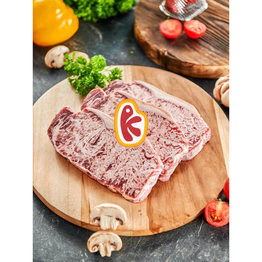 Daging Beef Steak Wagyu Primary Striploin / Sirloin Meltique 600gr - 3 pcs