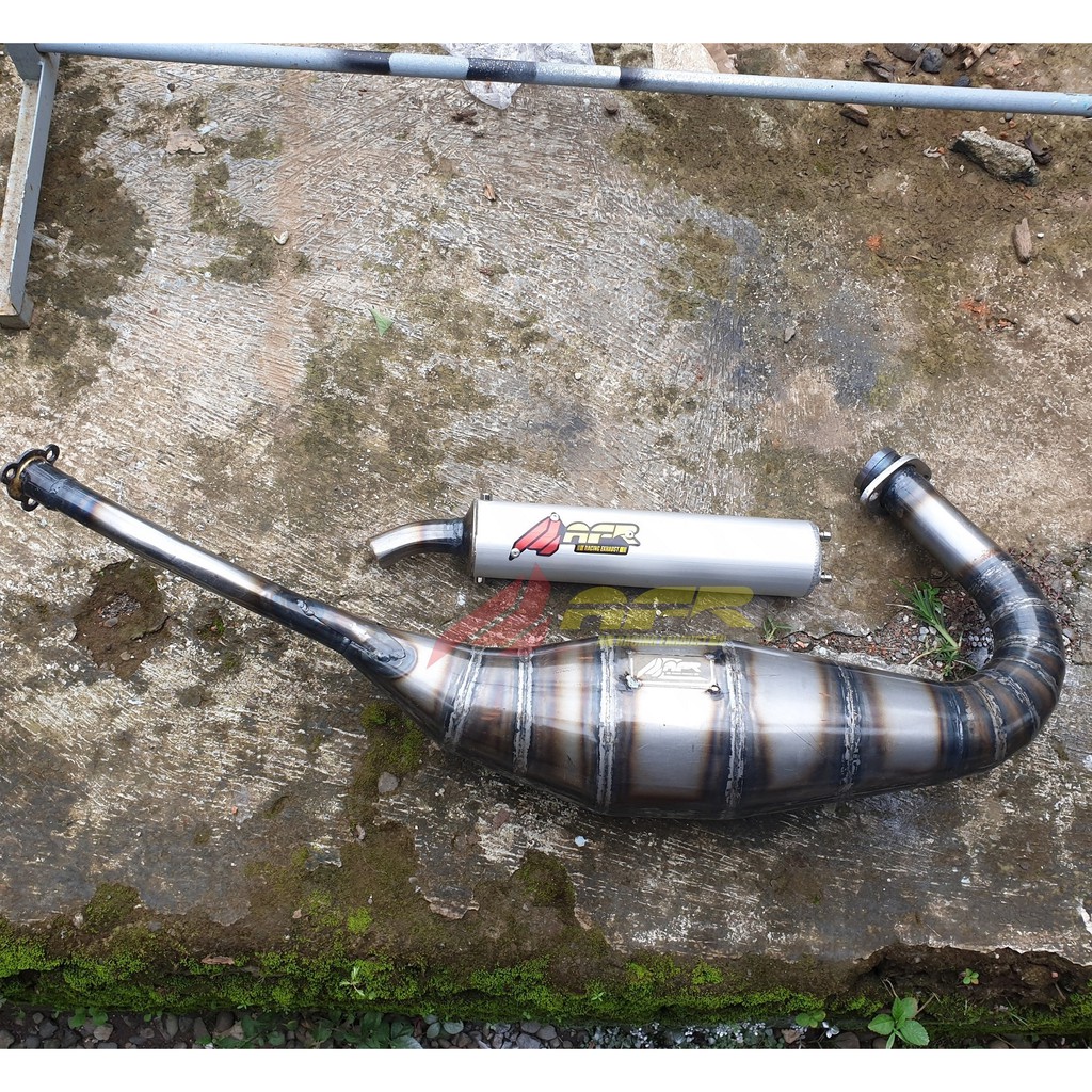 Knalpot Ninja R RR SS 2Tak Plat Galvanis Kompetisi Standar porting