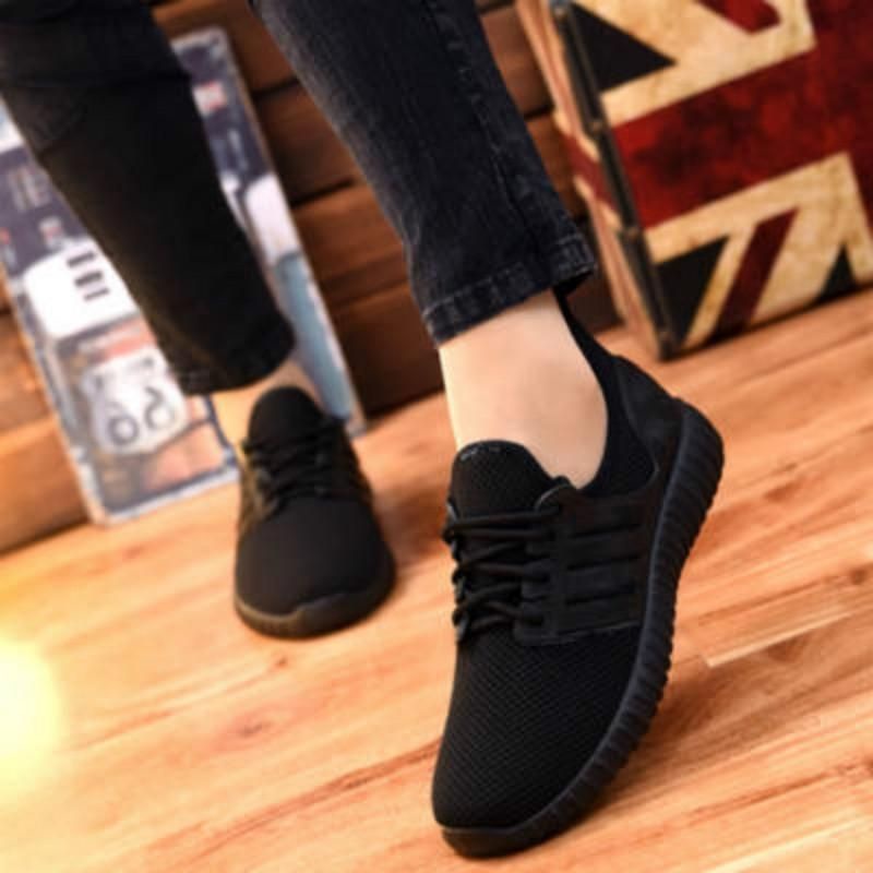 sepatu sneakers wanita import kekinian warna hitam merah polos sekolah casual sport