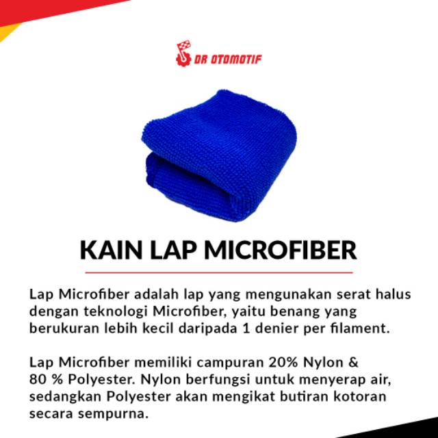 1PCS KAIN LAP MICROFIBER Kain Lap Mobil Motor Micro Fiber Premium Halus 28x28 CM High Quality