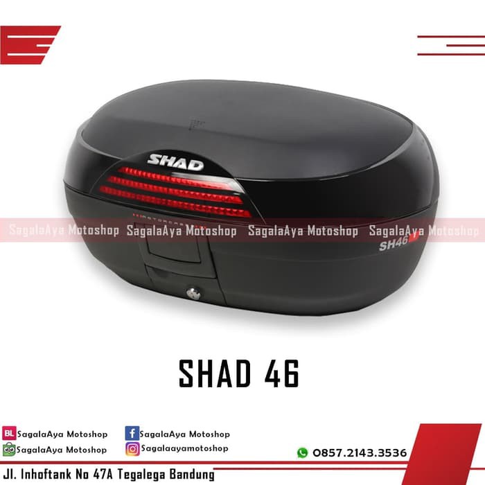 Box motor shad 46 SH46 SH include backrest cocok u Nmax Xmax Vixion CB Murah