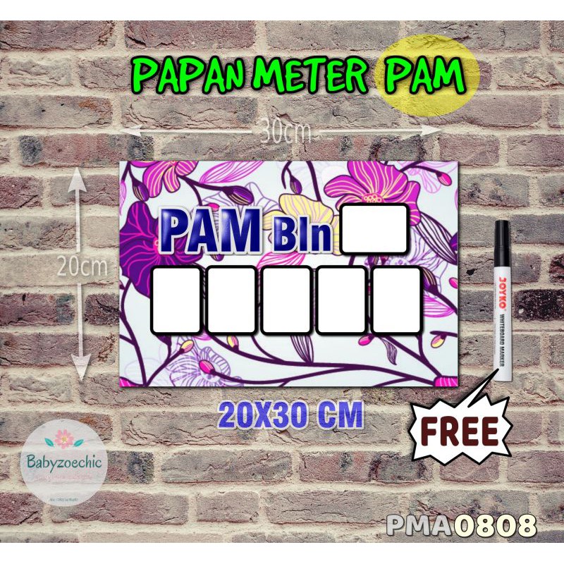 

Zoe Papan Meter Listrik PLN PAM motif Unik - Flower 08