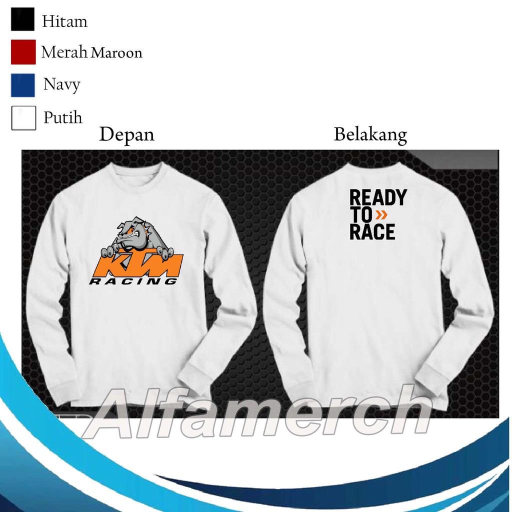 Baju Kaos Lengan Panjang KTM RACING Keren Pria Dan Wanita Distro DIAMOND STORE
